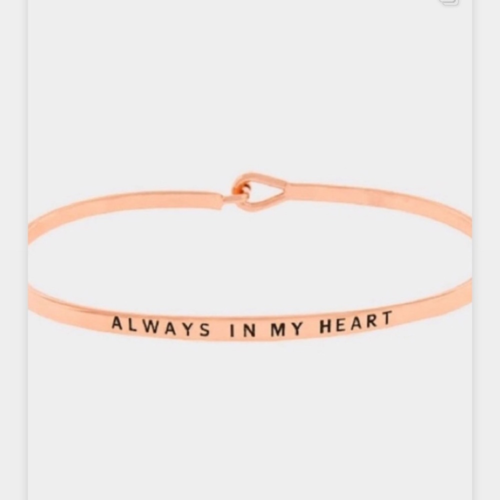 Rose gold mantra bracelet